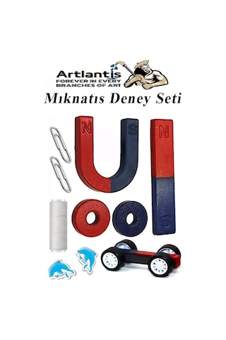 Mıknatıs Seti 10 Parça 1 Paket Deney Malzemesi Okul Projeleri İçin Manyetik U I Araba Halka Mıknatıs Deney Oyun Seti