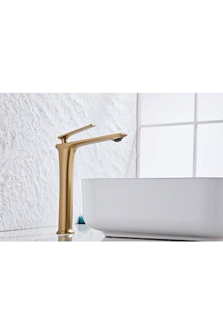 Forma Uzun Lavabo Bataryası Mat Pırınc-altın Mat Pirinç Altın