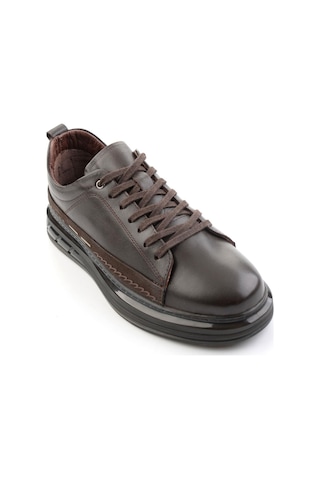 Bambi Kahve Hakiki Deri Erkek Sneaker E01080226343