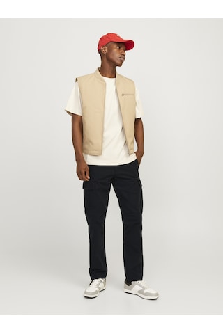 Jack & Jones Erkek Pamuklu Kargo Pantolon - Kane - 12258150 Siyah