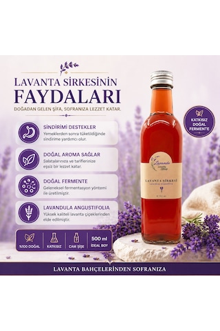 Doğal Lavanta Sirkesi 500 Ml L.angustifolia - Lavanta