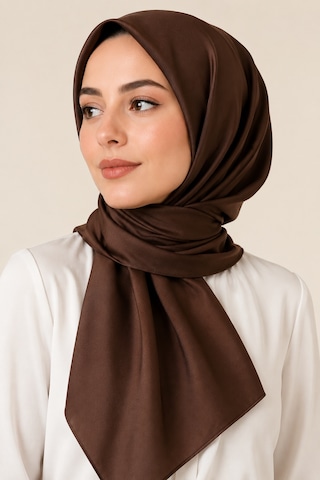 Bihan Store Aker Düz İpek Eşarp Lüks Dokulu Sade Ve Şık Kadın Eşarp 7747758- Kahve 331.