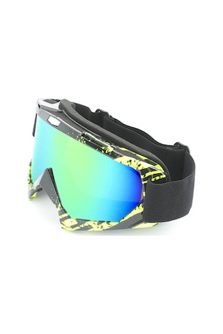 Esrada Kayak Gözlüğü Antifog Ventilli Uv Korumalı Güneş Kar Gözlük Aynalı Gökkuşağı Snowboard Glasses Sporu Yeşil