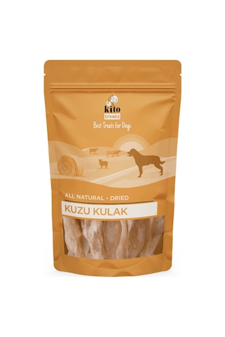 Kito Kurutulmuş Kuzu Kulak Çiğnemelik Doğal Glutensiz Organik Köpek Ödül Maması 100 G