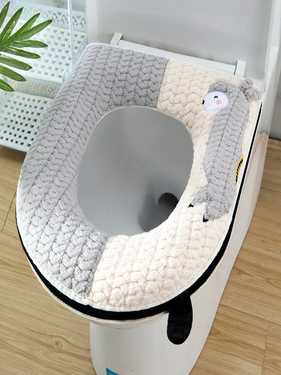 Hold&anz Tuvalet Klozet Kapağı İçin Yumuşak Kap, Sıcak Oturma Yastığı 260496991 Gri