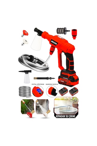 Graizer Yüksek Basınçlı Kömürsüz Motor Akülü Oto Araba Yıkama Mak