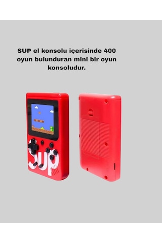 Sup Retro El Konsolu - 500 Oyun, 2 Lu, 3 İnç Ekran, Taşınabilir Şarjlı i