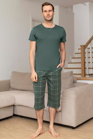Aydoğan Erkek Civan Modal Bermuda Viridian Pijama Takım 0032 Yeşil