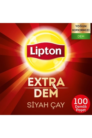 Lipton Extra Dem Demlik Süzen Poşet Siyah Çay 100'lü Paket