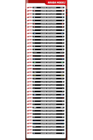 Otomobil Markalı Plakalık, 2 Adet Premium Uv Baskılı Plakalık