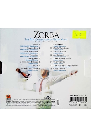 Plak Değildir Cd Dir Cd Zorba The Collection Of Greek Music Cd