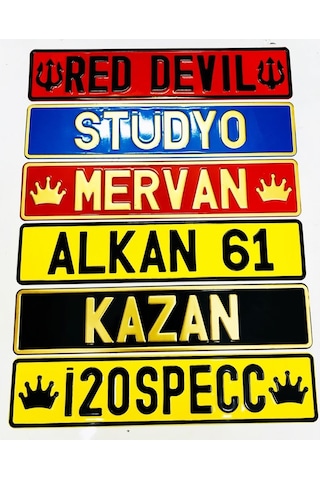 Dekor Plaka, Sari Plaka, Hediyelik Plaka, Özel Plaka 134472905