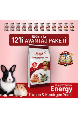 Tavşan & Kemirgen Yemi 500 G - 12 Adet