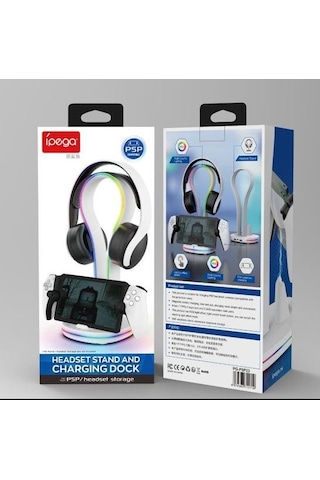 Ps5 Portal Uyumlu Şarj İstasyonu Kulaklık Tutuculu Rgb Stand İpega Pg-p5p23