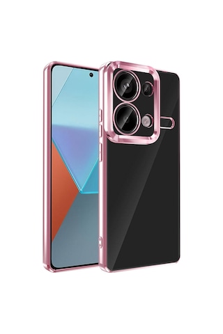 Xiaomi Redmi Note 13 Pro 4g Kılıf Tek Kamera Çerçeveli Logo Gösteren Omega Kapak