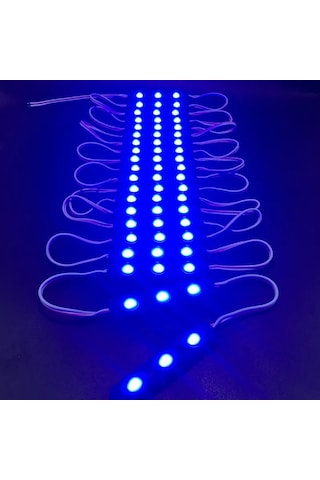 10 Adet 5 Watt Mavi Işık Ip65 Modül Led, 10 Adet Magnetli, Çok Kaliteli Kırmızı Işık Modül Led Mavi