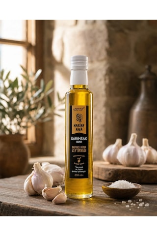 Badavut Sarımsaklısı Sarımsak Çeşnili Sızma Zeytinyağı - 250 Ml