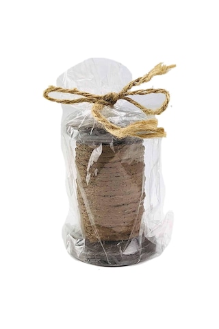 Alesta Home Kahverengi Makara İplik Mum 5x7cm