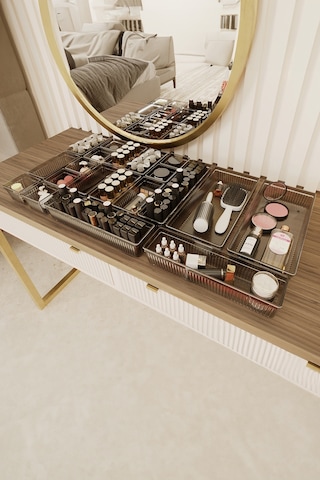 Meleni Home 20 Parça Modüler Dolap Düzenleyici - Saklama Kutusu Çekmece İçi Organizer Siyah