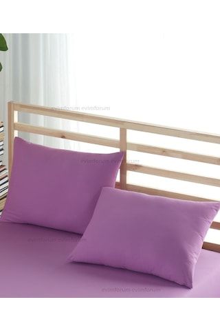 Formeya Ranforce %100 Pamuk Yastık Kılıfı 2 Adet 50X70 Kapaklı Lila