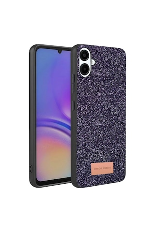 Onegif Samsung Uyumlu Galaxy A07 4g Bright Simli Kapak - Derin Mor