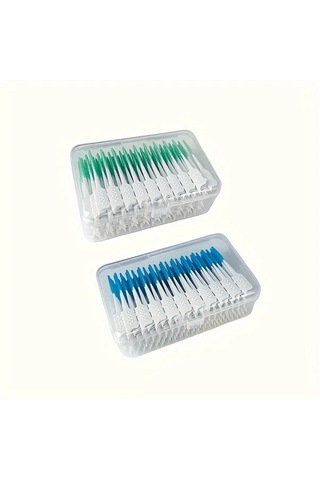 Willowhaven 200 Adet Mavi Diş İpi - Yumuşak Silikon İnterdental Fırça, Etkili Temizlik Ve Hassas Diş Etleri İçin