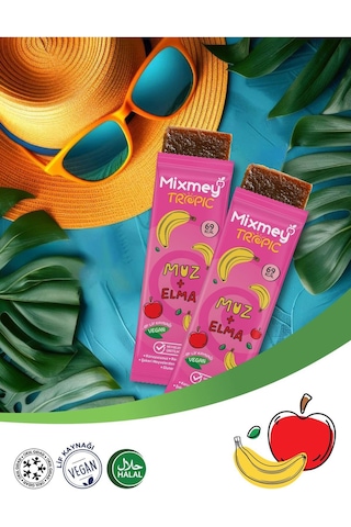 Muz Meyve Barı 288 Adet Atıştırmalıklar Vegan, Glutensiz, Koruyucusuz 20gr X 288 Adet