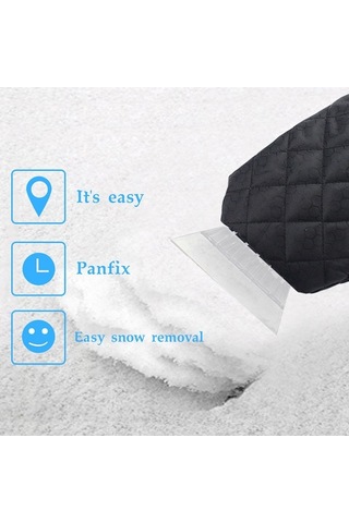 Sones Kalın Su Geçirmez Kar Temizleme Küreği Araba Sıcak Eldiven Mavi