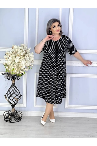 Adenashop Günlük Büyük Kıyafet A-kesim Elbise 445402456