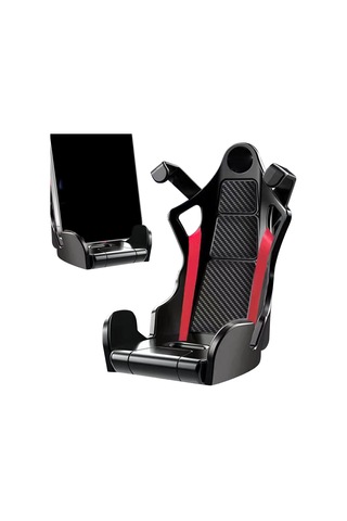 Spor Koltuk Modelli Havalandırma Izgarası Telefon Tutucu Siyah Siyah