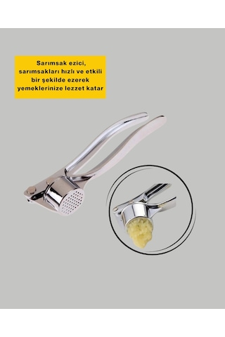 Metal Sarımsak Ezici Renkli