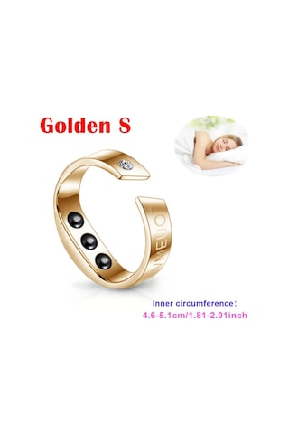 Altın S Horlama Önleyici Yüzük - Altın Kaplama, 3 Anti-horlama Boncuğu İle Rahat Akupresür Cihazı, Nefes Alma Ve Uyku Desteği İçin, 4 Boyutta Mevcut