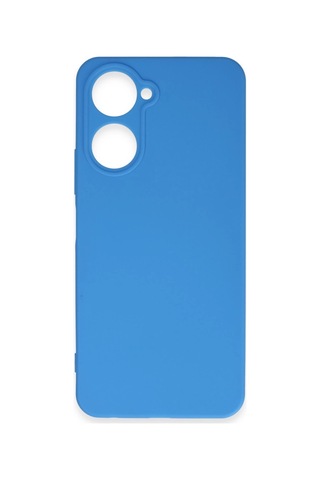 Vivo Y18 Kılıf First Silikon - Mavi Çokrenkli