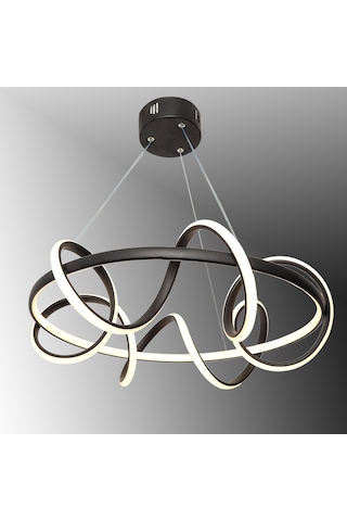 Tt314-Sy Tt Aydınlatma Büyük Sarmal Modeli Mat Siyah Led Avize