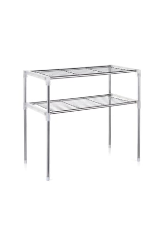 2 Katlı Çok Fonksiyonlu Mutfak Depolama Rafı Mikrodalga Fırın Raf Ünitesi