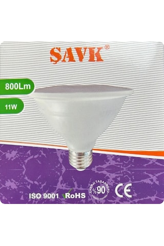 3 Adet Şavk 11w 6500k Beyaz Işık Par30 E27 Duylu Kalın Duy Led Spot Ampul