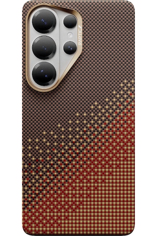 Galaxy S26 Ultra Uyumlu Kılıf M-safe Şarj Özellikli Raptic Aramid Skin Serisi Kapak Kahverengi Kahverengi