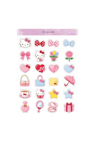 6 Sayfa Hello Kitty Sticker Seti Hello Kitty Temalı Ajanda Scrapbook Journal - 932149679 Diğer