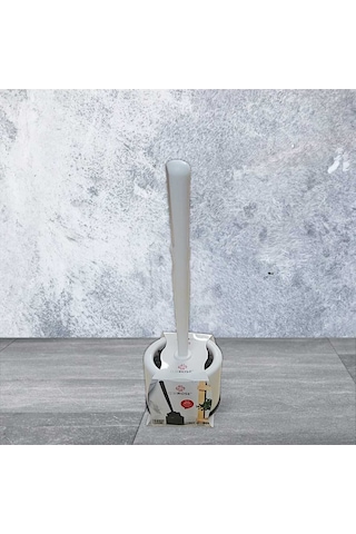 Antibakteriyel Silikon Uçlu Tuvalet Fırçası Seti - Tuvalet Ve Klozet Temizleme Fırçası Beyaz Renk Beyaz