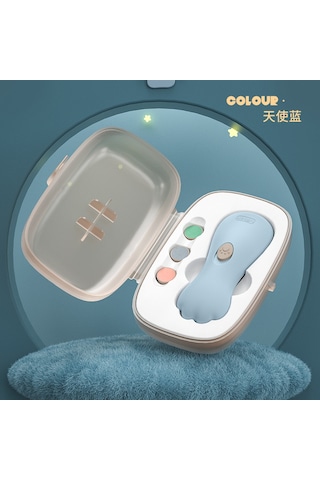 Geeroyoo Bebek Tırnak Bakım Seti - Elektrikli Törpü Ve Kesici İle Hassas Tırnak Temizliği Mavi