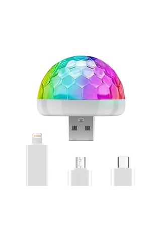 Mini Disko Topu Işığı Usb, Disko Topu Led Parti Lambası, Ses Kontrolü, Disko Parti Işığı, Müzik Kontrollü Disko Işığı Efektleri, Çocuklar İçin Disko Işığı Diğer