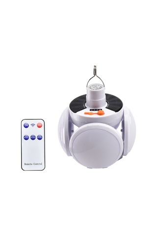 Güneş Enerjili Kamp Lambası Usb Şarj Edilebilir Taşınabilir Acil Durum Lambası Beyaz