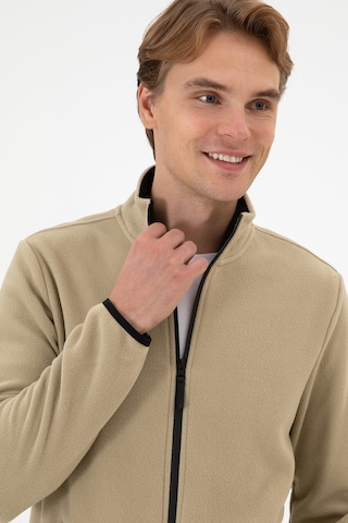 U.S. Polo Assn. Erkek Regular Fit Açık Haki Polar Örme Hırka 50313779-VR183