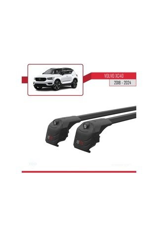 Volvo Xc40 2018 Ve Sonrası İle Uyumlu Ace-2 Ara Atkı Tavan Barı Siyah