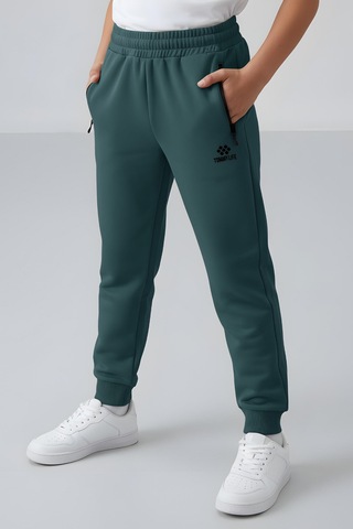 Tommylife Orman Yeşili Fermuarlı Standart Fit Erkek Çocuk Eşofman Alt - 64042 Orman Yeşili
