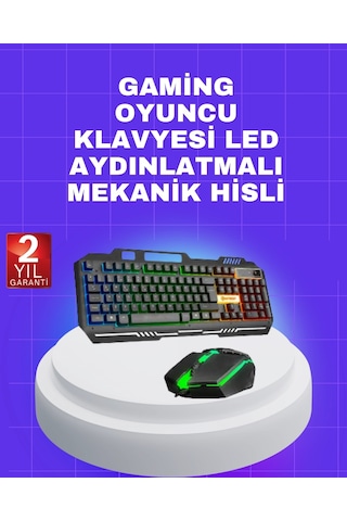 Gaming Klavye Mouse - Çatışmasız Tuş, Hızlı Tepki Süresi