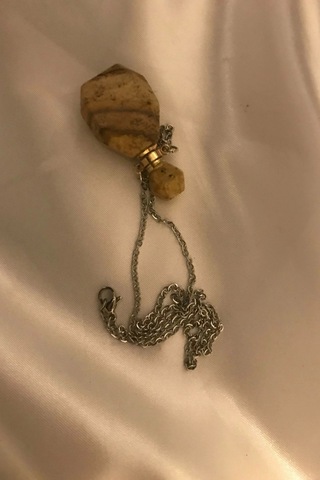 Jasper Kolye Doğal Taş İksir Parfüm Şişe Kolye Jasper Yaşam Gücü Çok renkli