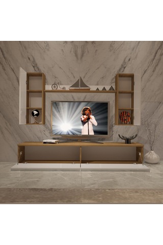 Decoraktiv Eko 7 Mdf Std Tv Ünitesi Tv Sehpası Pera - Beyaz