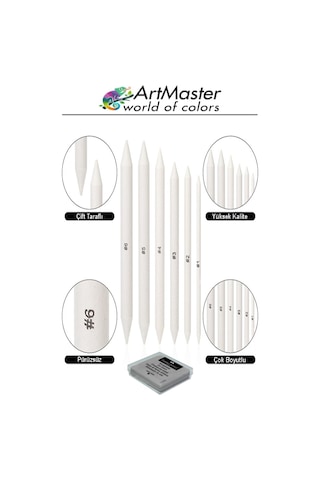 Gölgelendirme Kalemi Pastel Dağıtıcı 3 Lü 1 Paket Ve 1 Adet Hamur Silgi Kalemi Kara Kalem Dağıtıcı Kalem Kaynaştırma