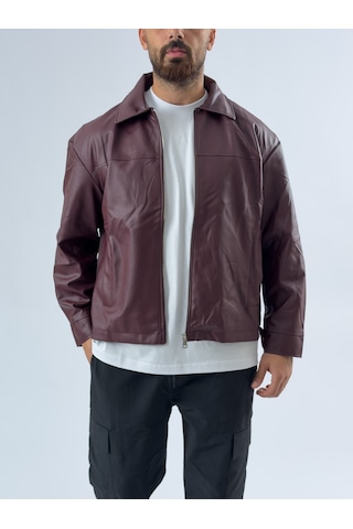 Cocopelli Bordo Deri Erkek Ceket Coc3491